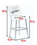 Hanah Home Juego de Taburetes de Bar Vento - 4 Piezas, Melamina Verde y Negro, Altura del Asiento 65cm